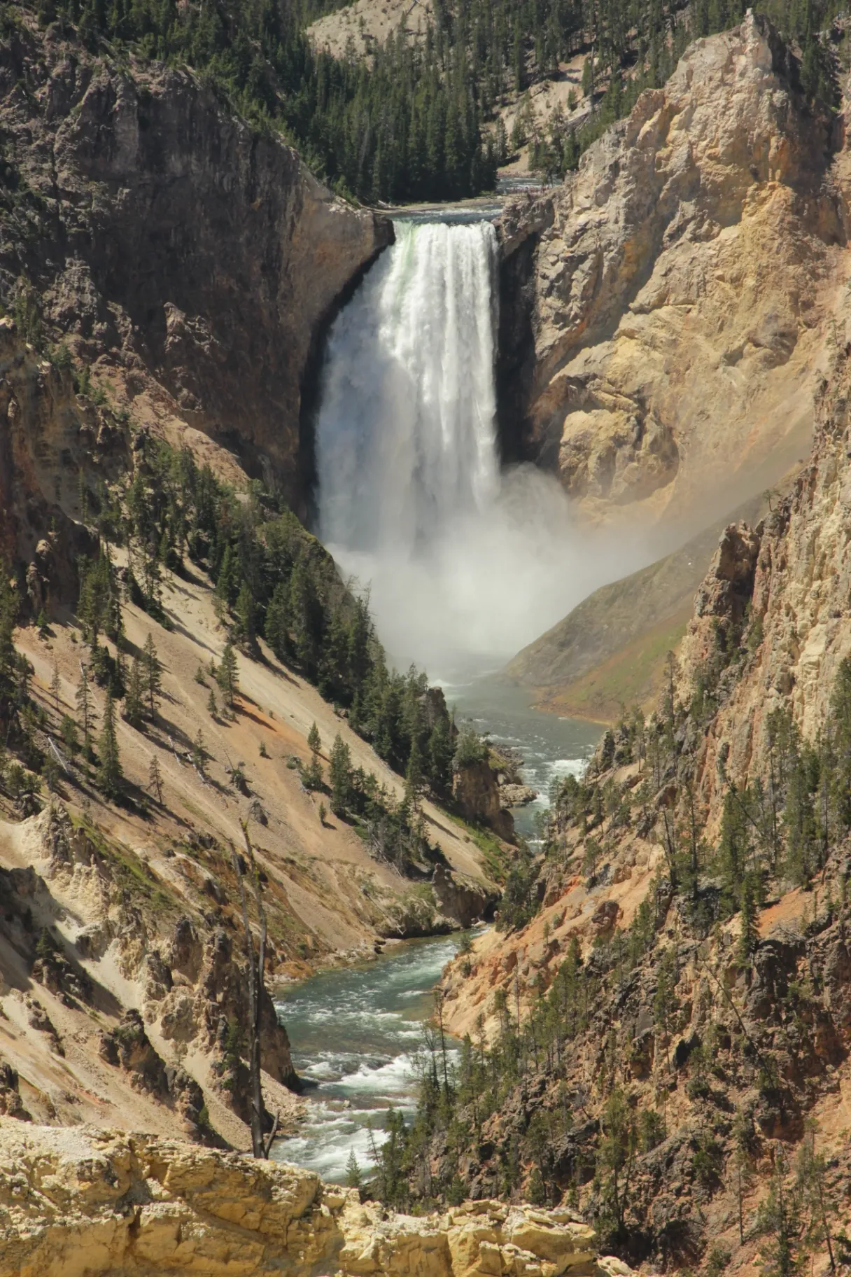 Lower Yellowstone Falls cascading 308 feet into the Grand Canyon