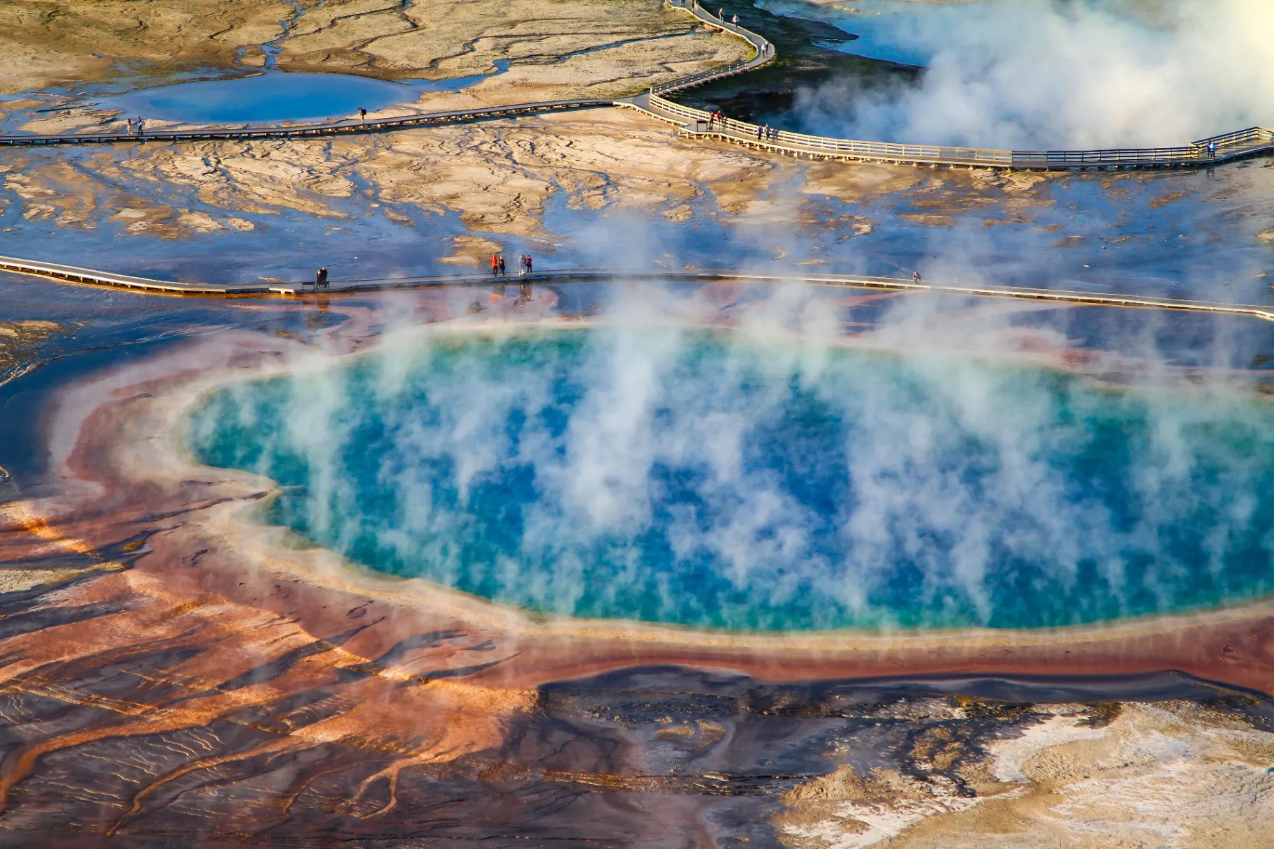 Grand Prismatic Spring aerial view