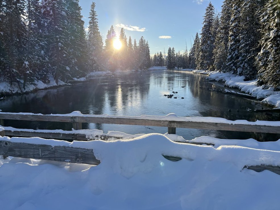 Bridge at Big Springs in winter
